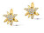 Eleganti orecchini placcati in oro Stella alpina con cristalli 4150.G