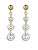 Eleganti orecchini pendenti placcati oro con cristalli Mood 42242.G