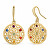 Eleganti orecchini placcati oro con cristalli Chakra Flower 40191.MLT.G