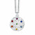 Štýlový náhrdelník s kryštálmi Chakra Flower 30091.MLT.R