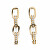 Trendy cercei placati cu aur cu cristale Touch Link 40524.EG
