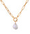 Elegantní pozlacený náhrdelník s pravou perlou Sea Chunky
