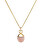 Affascinante collana placcata oro con opale rosa