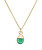 Pôvabný pozlátený náhrdelník so zeleným achátom