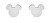 Minimalistické oceľové náušnice Mickey Mouse E600179L-B.CS