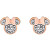 Půvabné bronzové náušnice pecky Mickey and Minnie Mouse E600177PRWL-B.CS