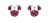 Pôvabné oceľové kôstky so zirkónmi Minnie Mouse E600177RPL-B.CS