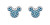 Pôvabné oceľové kôstky so zirkónmi Mickey Mouse E600178RQL-B.CS