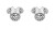 Incantevoli orecchini a bottone in acciaio di Mickey and Minnie Mouse E600177RWL-B.CS