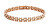 Bracciale fashion in acciaio placcato in oro rosa 3-Link DW004009