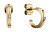 Cercei-inele atemporali placate cu aur cu cristale Classic Lumine DW00400350