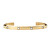 Otevřený pevný pozlacený náramek Classic Lumine DW004017