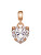 Pozlacený přívěsek s čirým srdíčkem Charms DW00400424