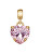 Pozlacený přívěsek s růžovým srdíčkem Charms DW00400430