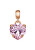 Pozlacený přívěsek s růžovým srdíčkem Charms DW00400425