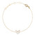 Pozlacený řetízkový náramek znamení Býk Crystal Zodiac DW00400908
