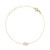 Pozlacený řetízkový náramek znamení Vodnář Crystal Zodiac DW00400917