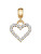 Pozlacený srdíčkový přívěsek s čirými krystaly Charms DW00400432