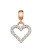 Pozlacený srdíčkový přívěsek s čirými krystaly Charms DW00400427