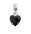 Stříbrný přívěsek s černým srdíčkem Charms DW00401052