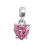Stříbrný přívěsek s růžovým srdíčkem Charms DW00401054