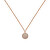 Štýlový bronzový náhrdelník s trblietavou guličkou Pavé DW00400625