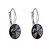 Blyštivé oválné náušnice s krystaly Swarovski 31276.3 graphite