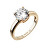 Elegantní pozlacený prsten s čirým zirkonem 15012.1 crystal