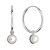 Elegantné strieborné kruhy s riečnymi perlami 21065.1