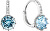 Schöne Silber Ohrringe mit Swarovski Kristallen 31302.1