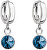 Krásné stříbrné náušnice s modrým krystalem Swarovski 31300.3