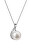 Luxusní zlatý náhrdelník s pravou perlou a brilianty 82PB00029