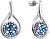 Nadčasové stříbrné náušnice s krystaly Swarovski 31305.3 Blue Style