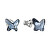 Náušnice s modrými krystaly Swarovski Motýl 51048.3 denim blue