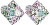 Orecchini quadrati romantici con cristalli Sakura 31169.3