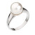 Něžný stříbrný prsten s perlou Swarovski 35022.1