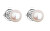 Peckové náušnice z bílého zlata s pravými perlami Pavona 821004.1