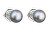 Kôstkové náušnice z bieleho zlata s pravými perlami Pavona 821004.3 grey
