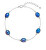 Půvabný stříbrný náramek se syntetickými opály 13030.3 blue