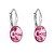 Růžové oválné náušnice s krystaly Swarovski 31276.3 rose