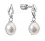 Cercei eleganți din argint cu perlă de râu autentică 21104.1B