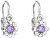 Silber Kinder Ohrringe mit lila Zirkonen 11174.3