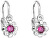 Silber Kinder Ohrringe mit rosa Zirkonen 11174.3