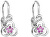 Silber Kinder Ohrringe mit Zirkon Fuchsia 11171.3