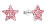 Silberohrringe Sterne mit Kristallen Preciosa 31312.3 light rose