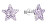 Stříbrné náušnice Hvězdičky s krystaly Preciosa 31312.3 violet
