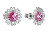Ezüst fülbevaló Virágok Swarovski kristályokkal 51042.3 rose