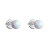 Cercei din argint cu opal sintetic alb 11246.1