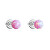 Strieborné náušnice s ružovými syntetickými opálmi 11246.3 pink