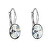 Stříbrné oválné náušnice s krystaly Swarovski 31276.5 blue shade
